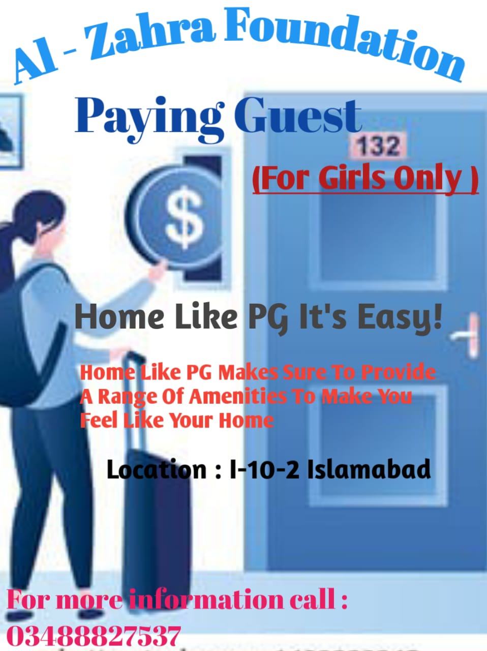 Paying Guest For Females - Al Zahra Foundation - coed hostel in Islamabad, Capital Territory