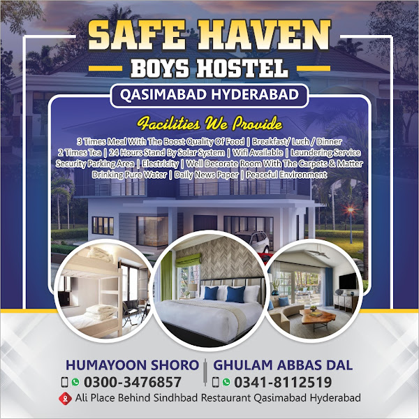 Safe Haven Boys Hostel qasimabad Hyderabad - boys hostel in Hyderabad, Sindh